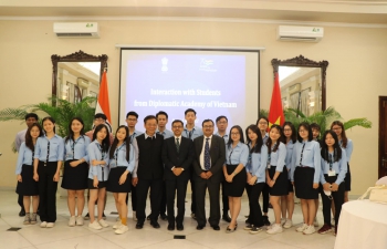 India@75: Ambassador's Interaction with Students from Diplomatic Academy of Vietnam